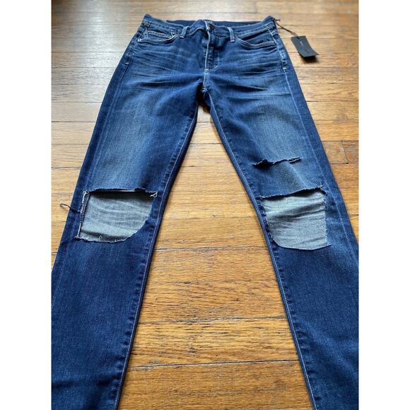 CITIZENS of HUMANITY Distressed Rocket-High Rise Skinny Jeans sz 27 (NWT) - Picture 2 of 12